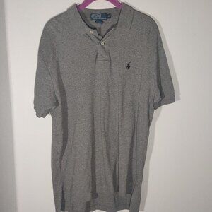 Polo Ralph Lauren Heather Grey Men's Polo Size Medium with Blue Pony Logo